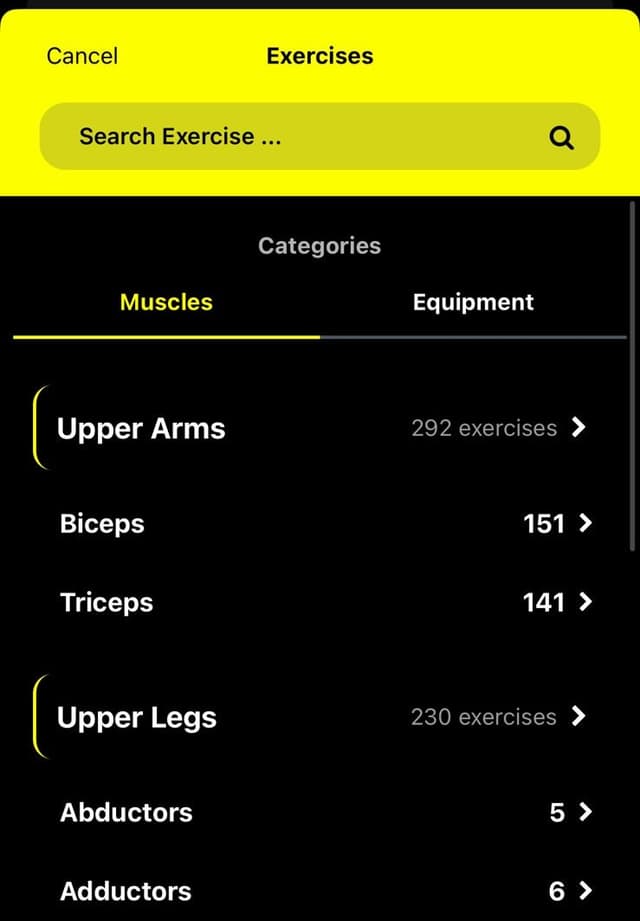 Workout Tracking